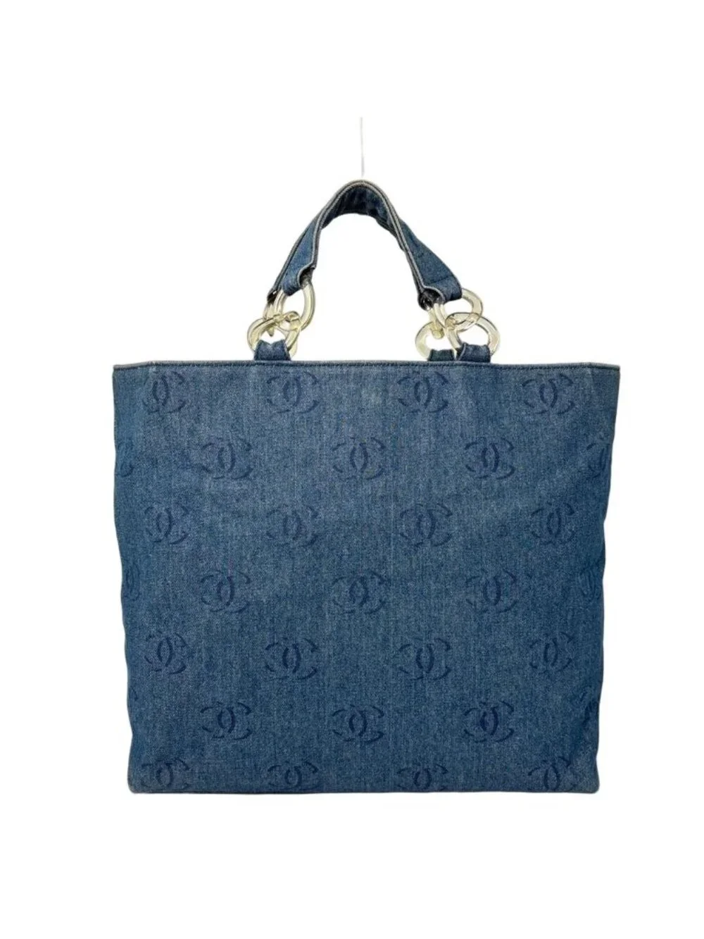 Chanel CC Logo Tote Bag Denim